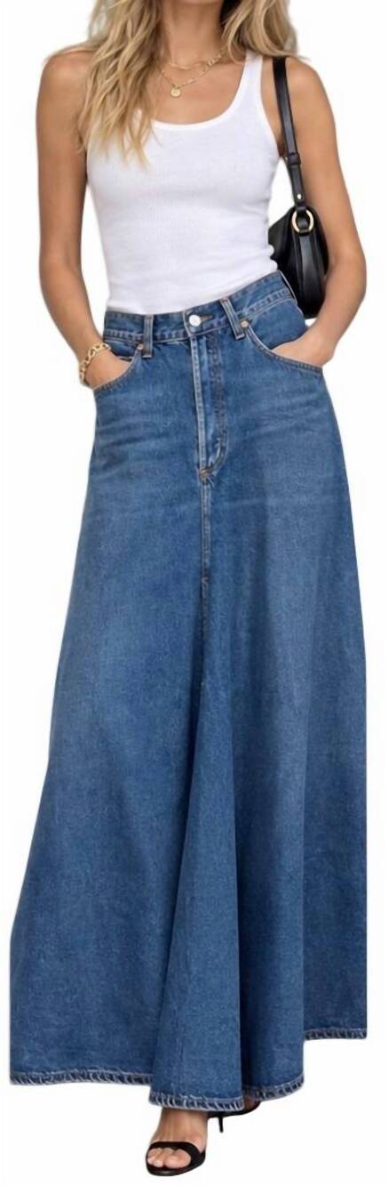 NEW CITIZENS OF HUMANITY fluid maxi skirt in beacon